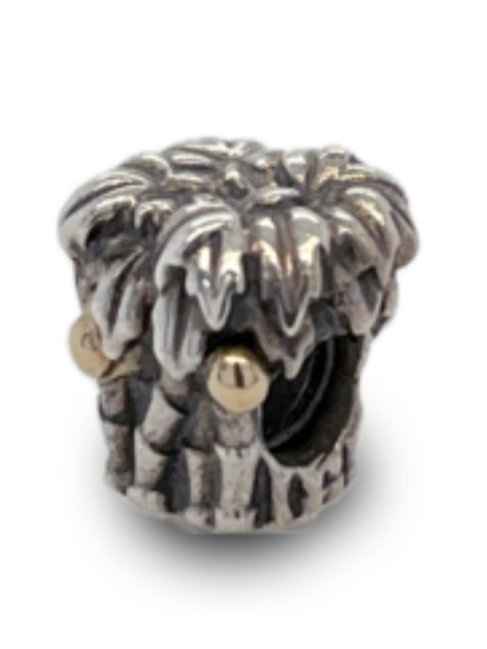 Authentic Pandora Silver and Gold Palm Tree Charm - Picture 2 of 2